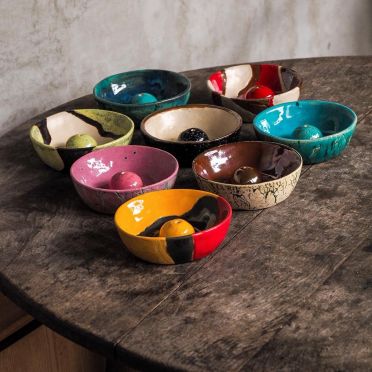 ceramiczna podstawka na szałwię i kadzidło